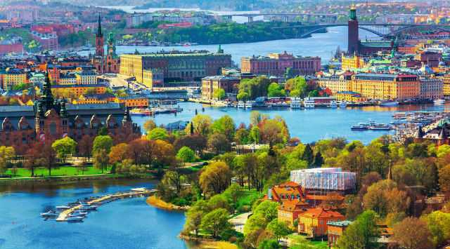 Blick auf das Stadtbild von Stockholm